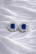 Celeste Stud Earings - Saphire Blue