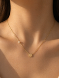 Pearl Disc Necklace